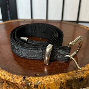 Croakies 34”Men's Nylon Sporting Belt Heavy Duty Fish Print 🐠🐟 Made in USA